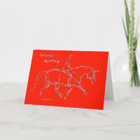 Frohe Festtage Trotting rote Karte