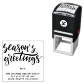 Frohe Festtage Typografie Firmenname Anschrift Permastempel (Beispiel)