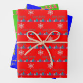 Frohe Festtage-Umschlagpapier Geschenkpapier Set (Beispiel)