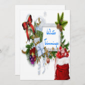 Frohe Festtage und glückliches Neues Jahr Feiertagskarte (Vorne/Hinten)