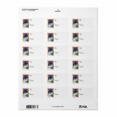 Frohe Festtage Vintage Geschenkmarke Adressaufkleber (Vorne)