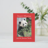 Frohe Festtage von der Familie, Postkarte (Stehend Vorderseite)