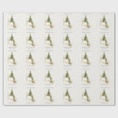 Frohe Festtage von Pastel White Snow Trees Geschenkpapier (Flach)