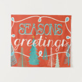 Frohe Festtage Wandteppich (Vorderseite (Horizontal))