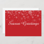 Frohe Festtage Weihnachten Urlaub Snowflakes Rot (Vorne/Hinten)