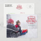 Frohe Festtage Weihnachts-Foto Postkarte (Vorne/Hinten)