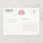 Frohe Festtage Weihnachts-Foto Postkarte (Rückseite)