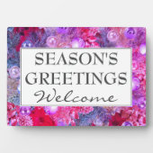 FROHE FESTTAGE Weihnachts-Willkommen Fotoplatte (Vorderseite)