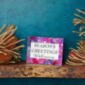 FROHE FESTTAGE Weihnachts-Willkommen Fotoplatte (Seite)