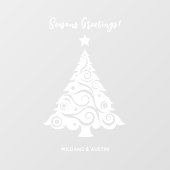 Frohe Festtage Weihnachtsbaumdekoration Fensteraufkleber (Blatt)