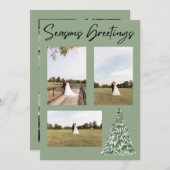 Frohe Festtage Weihnachtsbaumkarte Einladung (Vorne/Hinten)