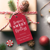 Frohe Festtage Weihnachtsfeiertag Rot Weiß Geschenkanhänger