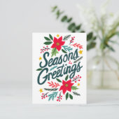 FROHE FESTTAGE Weihnachtsfeiertag Xmas CUSTOM Postkarte (Stehend Vorderseite)