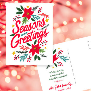 FROHE FESTTAGE Weihnachtsfeiertag Xmas CUSTOM Postkarte