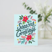 FROHE FESTTAGE Weihnachtsfeiertag Xmas CUSTOM Postkarte (Stehend Vorderseite)