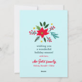 FROHE FESTTAGE Weihnachtsfeiertage CUSTOM FOTO Feiertagskarte (Rückseite)