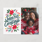 FROHE FESTTAGE Weihnachtsfeiertage CUSTOM FOTO Postkarte (Vorderseite)