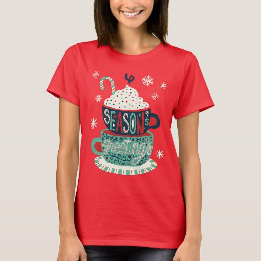 Frohe Festtage Weihnachtsfest T-Shirt (Vorderseite)