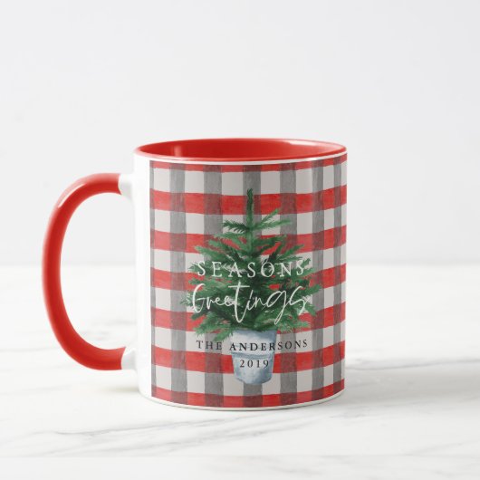 Frohe Festtage Weihnachtsgeschenk Tasse (Links)