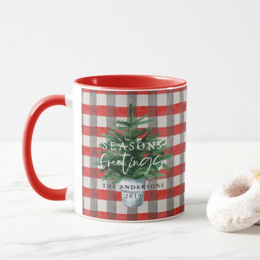 Frohe Festtage Weihnachtsgeschenk Tasse (Mit Donut)