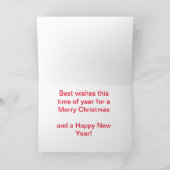 Frohe Festtage Weihnachtskarte & Engelkirsche. Dankeskarte (Innenseite)