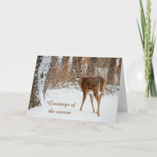 Frohe Festtage Weihnachtsweih Hirschkarte Feiertagskarte (Vorderseite)