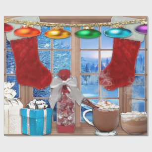 Frohe Festtage Wrapping Paper Geschenkpapier