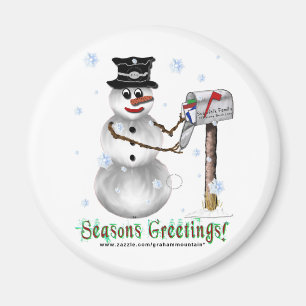 Frohe Festtagesnowman-Magnet Magnet