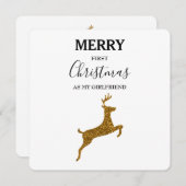 Frohe First Christmas Girlfriend Xmas Card (Vorne/Hinten)