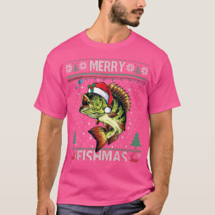 Frohe Fisch-Weihnachten Bass Angeln Weihnachten Hä T-Shirt