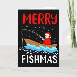 Frohe Fisch-Weihnachten Lustiges Weihnachten Santa Karte