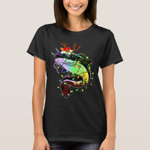 Frohe Fisch-Weihnachten Santa Angler Lustiger Fisc T-Shirt