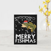 Frohe Fishmas Fisch Fischen Weihnachten Vater Männ Karte (Gelbe Blume)