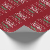 Frohe Fishmas Fischen Ugly Christmas Sweater Geschenkpapier (Ecke)