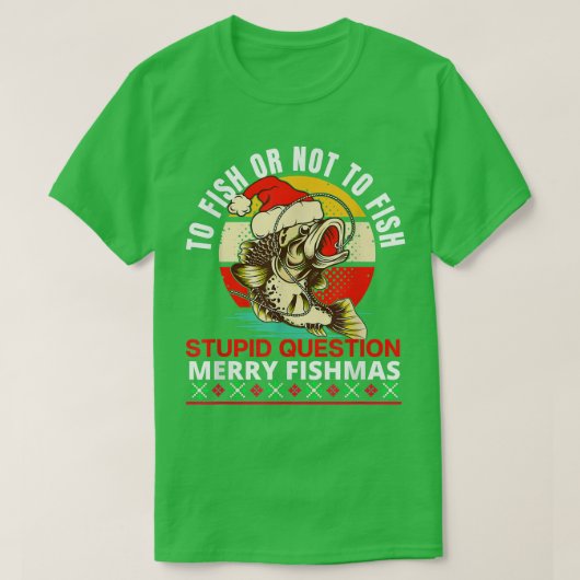 Frohe Fishmas, Funny Christmas Fishing, Weihnachte T-Shirt (Design vorne)