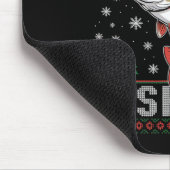 Frohe Fishmas Funny Fishing Weihnachten Mousepad (Ecke)