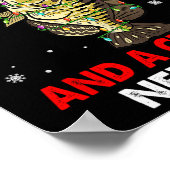 Frohe Fishmas und ein Crappie Neujahr Funny Poster (Ecke)