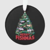 Frohe Fishmas Weihnachtsbaum Lights Fish Angeln Ornament (Vorderseite)