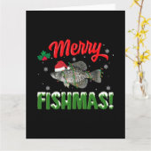 Frohe Fishmas Weihnachtsfisch Liebhaber Karte (Gelbe Blume)
