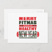 Frohe Fitmas Postkarte (Vorne/Hinten)