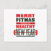 Frohe Fitmas Postkarte (Vorderseite)