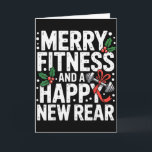 Frohe Fitness Frohes neues hinteres Workout Fitmas Karte<br><div class="desc">Frohe Fitness Frohes neues hinteres Workout Fitmas Weihnachten</div>