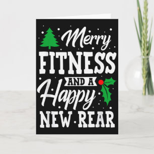 Frohe Fitness glückliches neues hinteres Workout W Karte