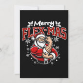 Frohe Flex-mas! Super Santa ist da! Einladung (Vorderseite)