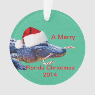 Frohe Florida-Weihnachten mit Alligator Ornament