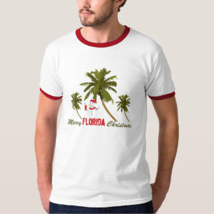 Frohe Florida-Weihnachten, Schneemann unter Palmen T-Shirt