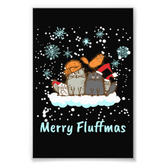 Frohe Fluffmas Weihnachten Weihnachten Weihnachten Fotodruck