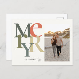 Frohe Foto Weihnachten Aquamarin Orange