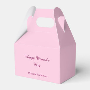 Frohe Frauen Tag rosa mauve Name stilvoll kalligra Geschenkschachtel