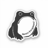 Frohe Frogmen mit dem Grumpy Frog Mem wünschen Aufkleber (Vorderseite)